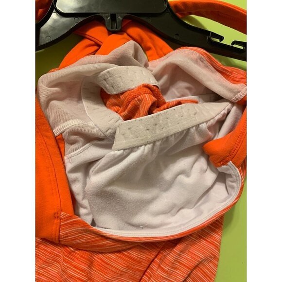 Lucy Athletic Cross Back Tank Stripe Orange Pink XS - Picture 3 of 3